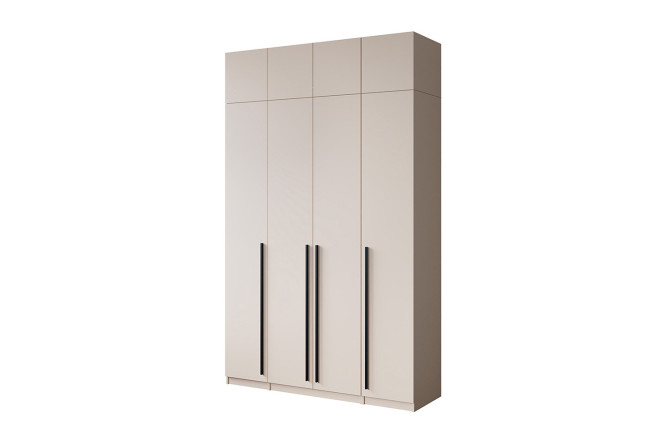 Изображение товара Шкаф София 4-дверный с антресолью, цвет кашемир, размеры 160х260х52 см