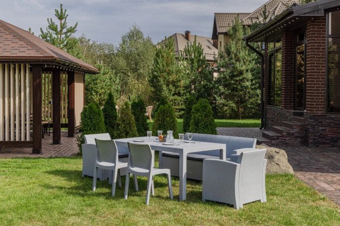 Изображение товара Комплект мебели Lana Dining цвет светло-серый