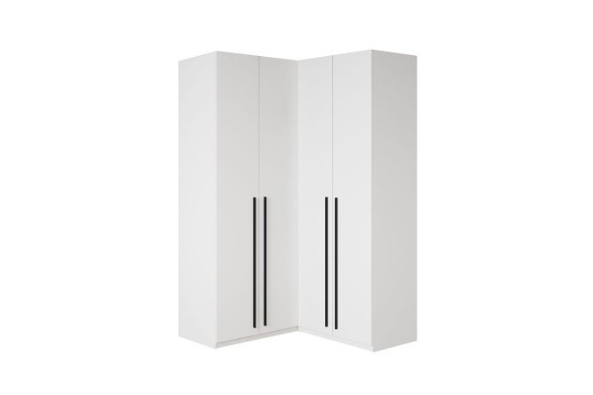 Изображение товара Шкаф угловой 4-х дверный  София цвет белый с черными ручками