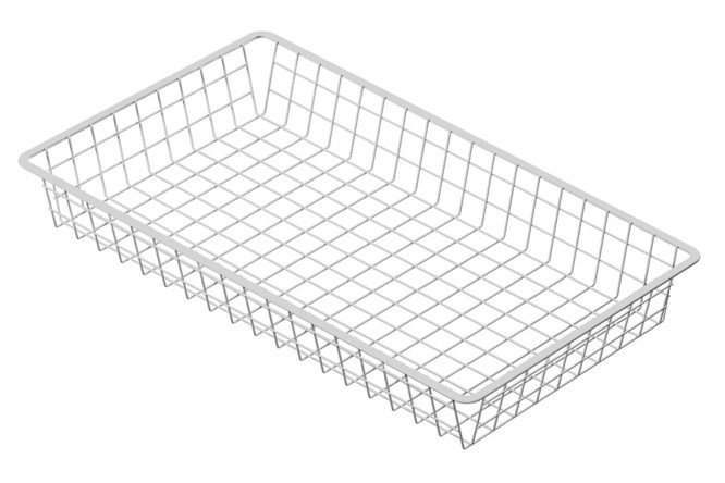 Изображение товара Выдвижная проволочная корзина для шкафа Оскар 64,3х8,5х36,8 см сталь