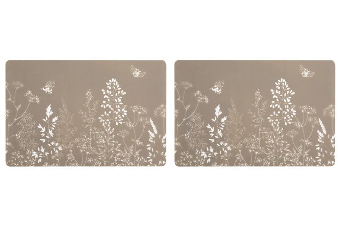 Изображение товара Набор салфеток Луг сервировочных 43.5х0.04х28.5 см из ПВХ бежевые