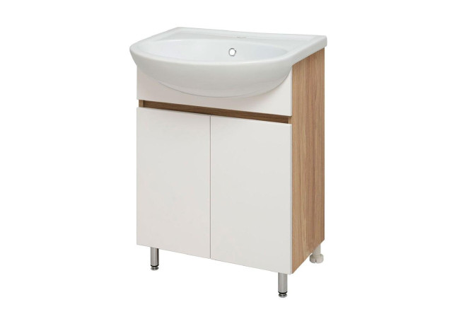 Изображение товара Напольная тумба RUNO Лада 60 с МДФ фасадом и дубовым каркасом