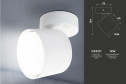 Накладной спот AMBRELLA LIGHT Techno Spot 7.9x13.4x7.9 см, GX53