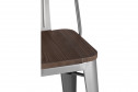 Барный стул Stool Group Tolix 50х76х55 см, цвет сидушки металл, ножек серебряный матовый