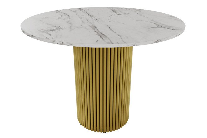 Изображение товара Стол GENGLASS Trubis wood с трубчатым подстольем 100х75х100 см