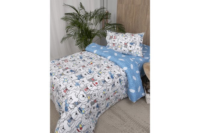 Комплект постельного белья Kids Медвежата 1,5 спальный 143х215 см