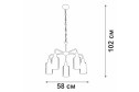 Люстра VITALUCE V4827-7/5 15 кв.м., 58х73х58 см, E27