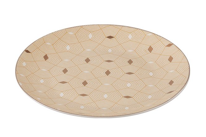 Изображение товара Десертная тарелка из фарфора NADOBA Mari Gold 19 см жёлтая с золотом