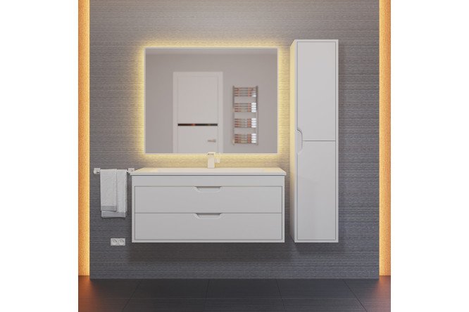 Изображение товара Ванный гарнитур Modul 100 белый матовый - стиль и функциональность