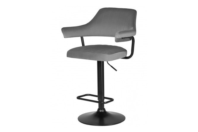 Изображение товара Стул барный DOBRIN Charly с серой обивкой