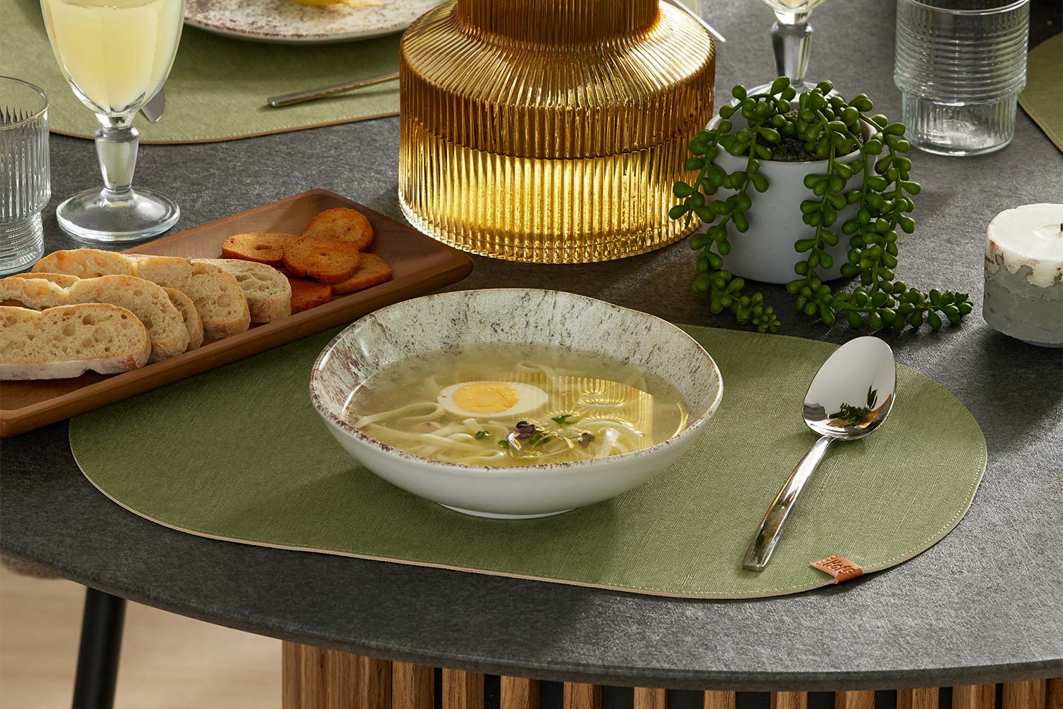 Тарелка суповая EVIO Gabbro Керамика, 22 см
