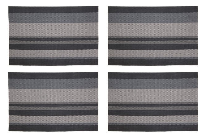 Изображение товара Сервировочные салфетки Страйпс 45х0,02х30 см из ПВХ - коричневые