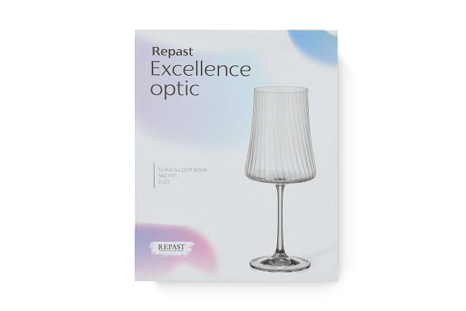 Набор бокалов Excellence Optic для вина 560 мл, 2 шт., Хрусталь