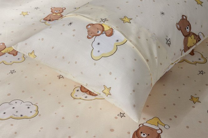 Комплект постельного белья MICASA Sleepy bear детский 145х210 см