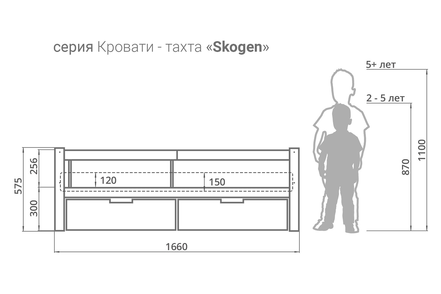 фото Кровать-тахта детская svogen hoff