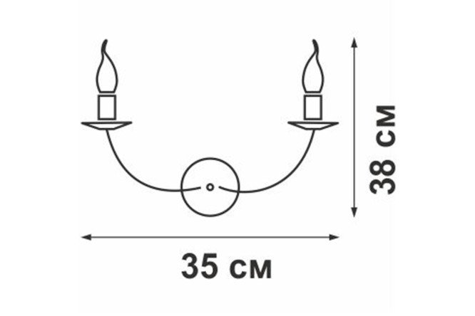 Светильник настенный VITALUCE V1137/2A 6 кв.м, E14