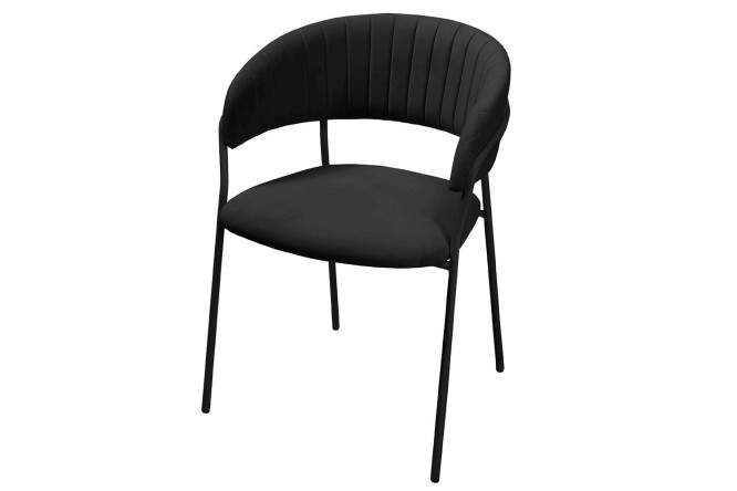 Изображение товара Стул Сирена с подлокотниками 55,5х78х53 см мягкая обивка велюр металл ножки