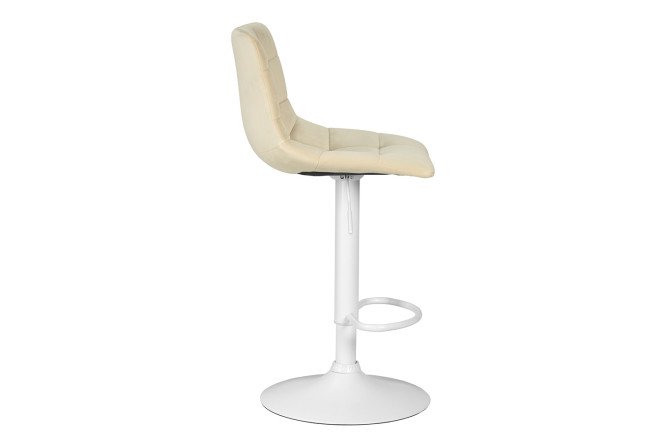 Стул барный DOBRIN Tailor White 47х92х49 см, цвет обивки бежевый, ножек белый