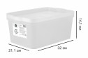 Ящик с крышкой HOFF Urban для хранения вещей 32x14.1x21.1 см, 7.5 л