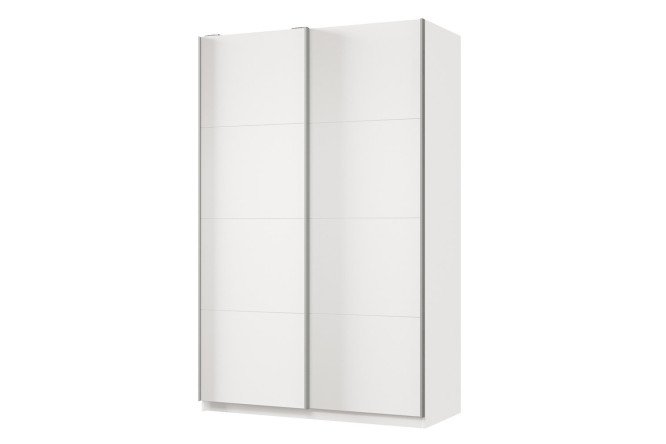 Изображение товара Шкаф-купе 2-дверный Практик 140x240x60 см белый с профилем серебро