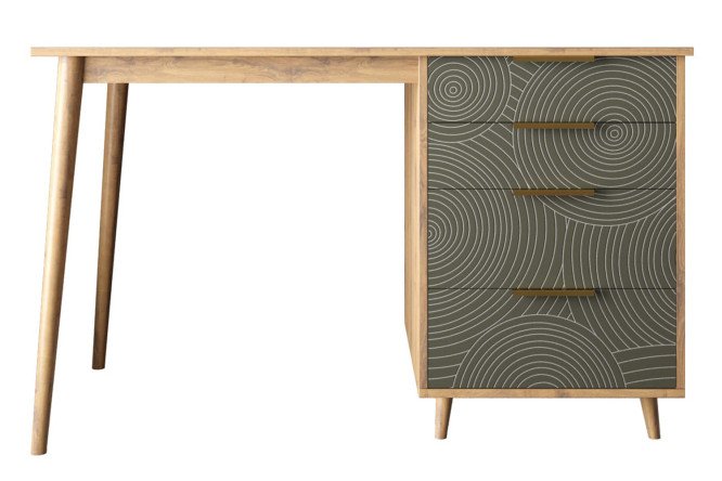 Изображение товара Рабочий стол Line с тумбой 120х75х60 см современный офисный дизайн