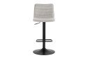 Стул барный Stool Group Tyler 45х85.5х49.5 см, цвет обивки светло-серый, ножек чёрный