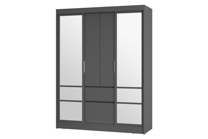 Изображение товара Шкаф-купе Симпл 160х210х58,2 см с зеркалами и 4 дверями