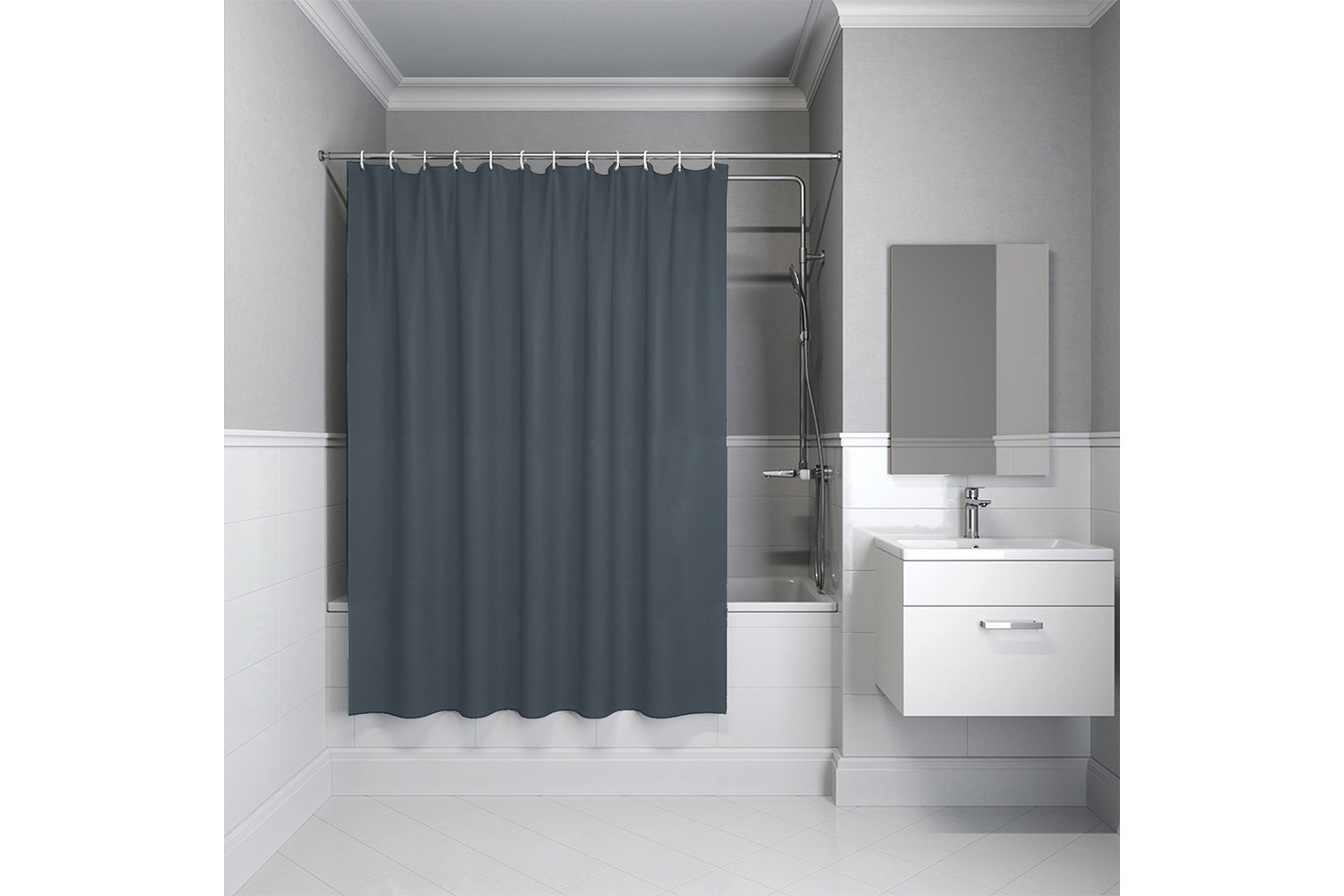 Штора для ванной комнаты IDDIS Base 180x200 см