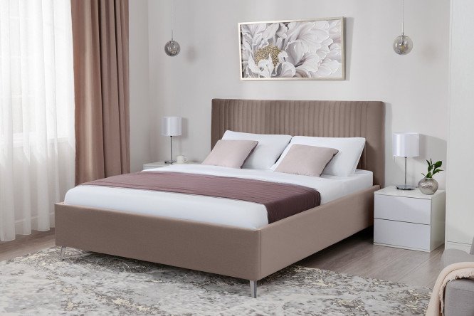 Кровать Solana Briana цвет кофейный 160х200 см