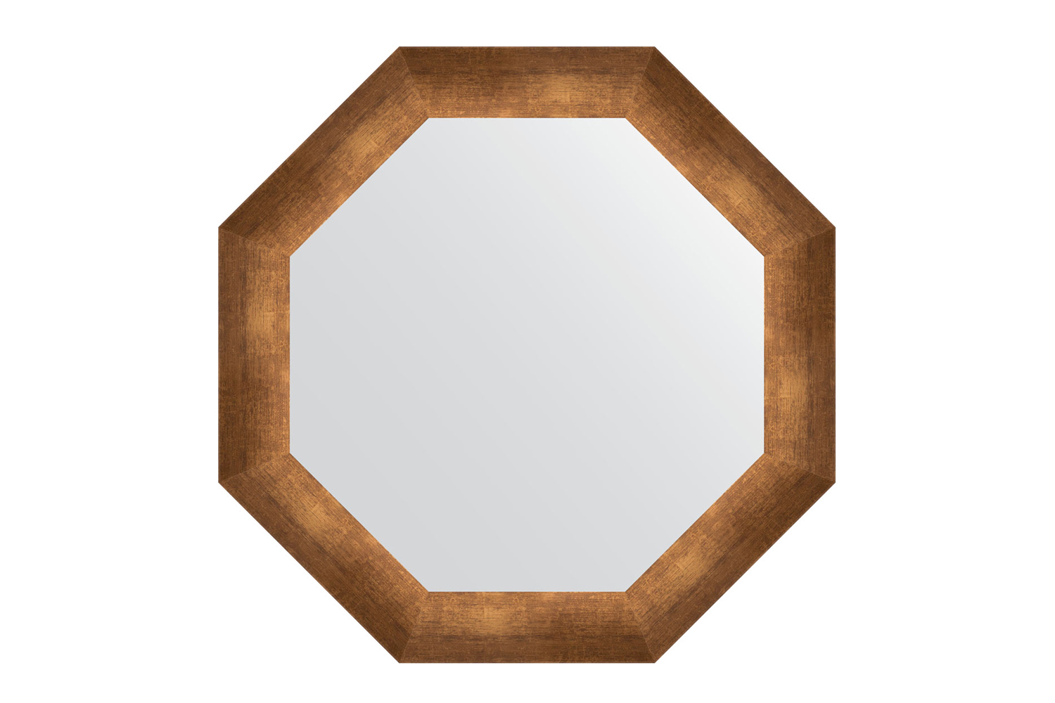 Зеркало настенное в багетной раме EVOFORM Octagon BY 3993, состаренная бронза 57х57 см