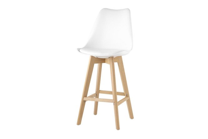 Изображение товара Стул барный Frankfurt 48х112х57 см белый натуральное дерево