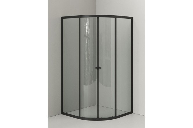 Изображение товара Душевой уголок E01-100TB/G напольный раздвижной из стекла