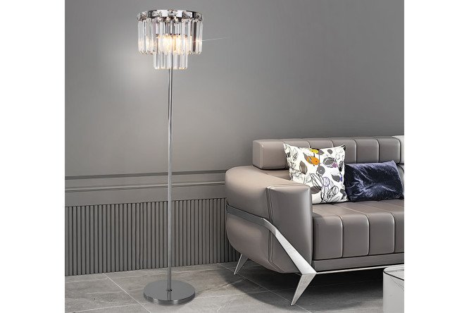 Светильник напольный с выключателем EUROSVET Elegante 30x165x30 см, E14