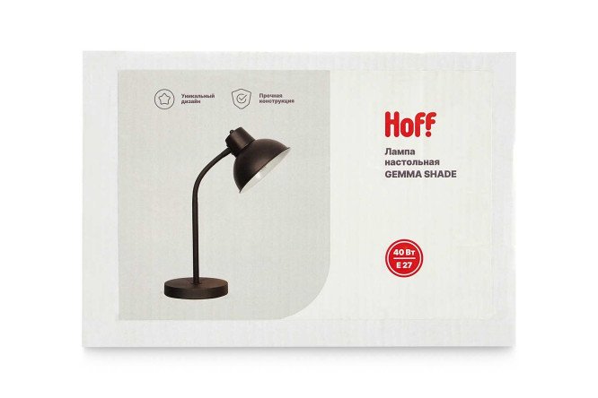 Фото 7 Лампа настольная HOFF Gemma Shade E27, 15x35x21 см
