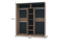 Шкаф-купе Home 200х229,5 см, дуб табачный Craft, с одним зеркалом