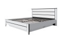 Кровать с подъемным механизмом Wilma 160х200 см, белый гладкий/чёрный гладкий