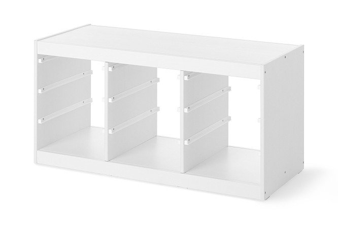 Изображение товара Каркас стеллажа Макс из массива сосны белого цвета 98,8х52,4х43,5 см