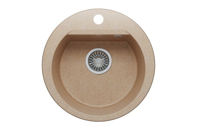 Изображение товара Врезная кухонная мойка POLYGRAN Atol из мрамора 46x46x21 см