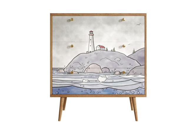 Изображение товара Комод Berber 3 ящика современный мебель для хранения стильный дизайн