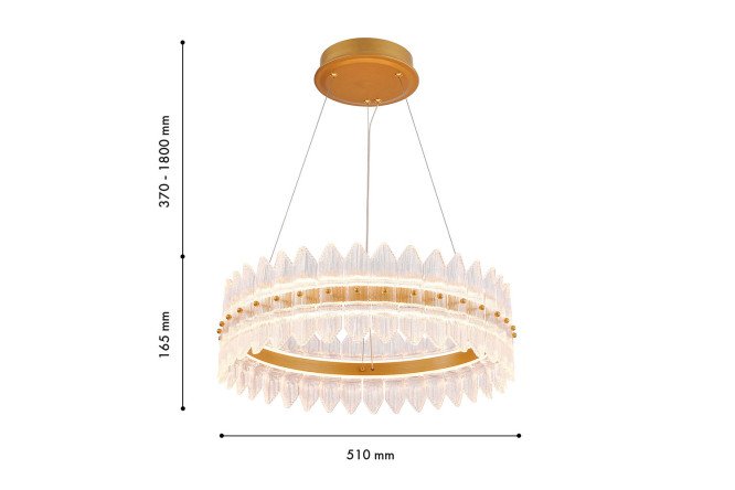 Люстра подвесная FAVOURITE Mirabella 12 кв.м., 51х70х51 см, LED