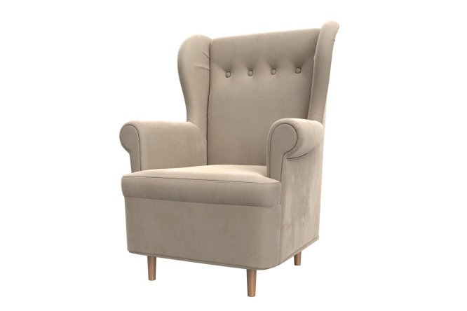 Изображение товара Комфортабельное кресло Торин из велюра размер 78х104х74 см для дома и офиса