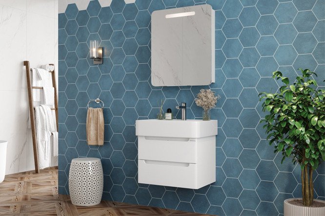 Изображение товара Ванный гарнитур Неаполь цвет каркаса белый, фасада белый