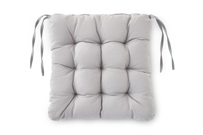 Изображение товара Подушка-сидушка 40х40 см серый квадрат комфортная и практичная
