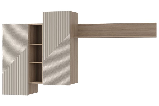 Изображение товара Гостиный модуль Эмилия 213x117x37,2 см из МДФ и ЛДСП