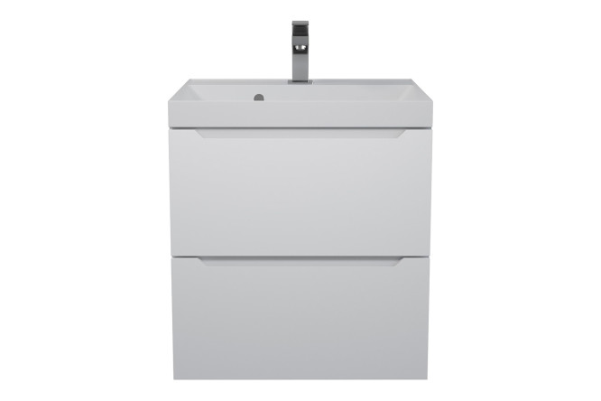 Изображение товара Подвесная тумба для ванной Tanos New 50 см белая с раковиной