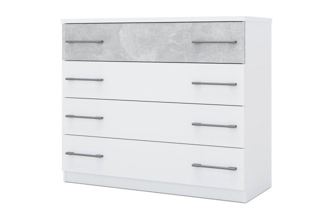 Изображение товара Комод 4 ящика Аврора - современный белый мебель для хранения
