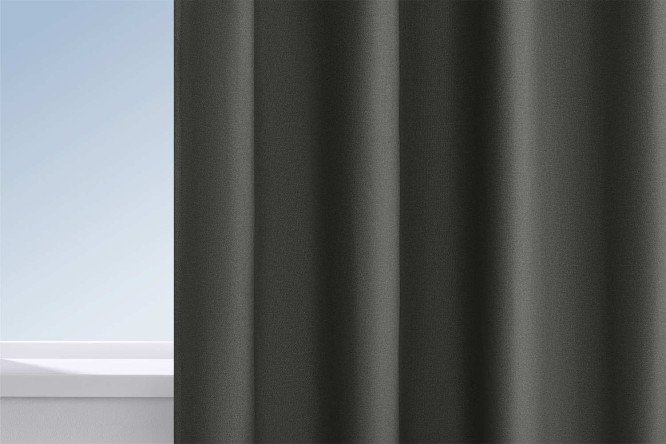 Изображение товара Штора HOFF Brenda 200х280 см серый блэкаут универсальная лента