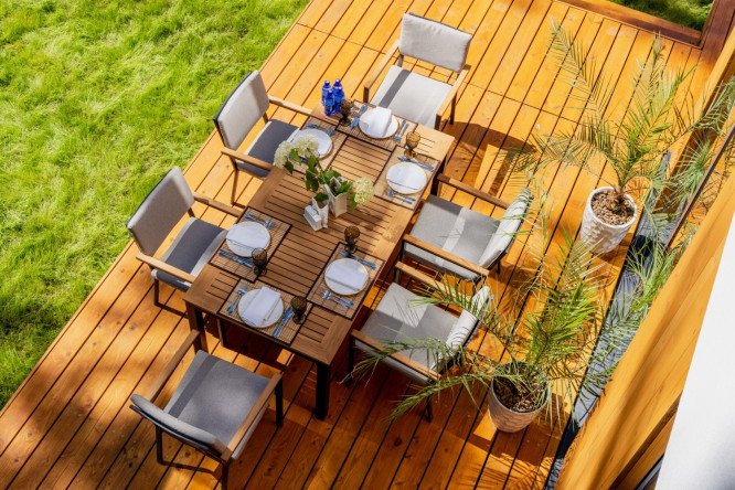 Обеденный комплект Oscar цвет каркаса чёрный, столешницы бежевый