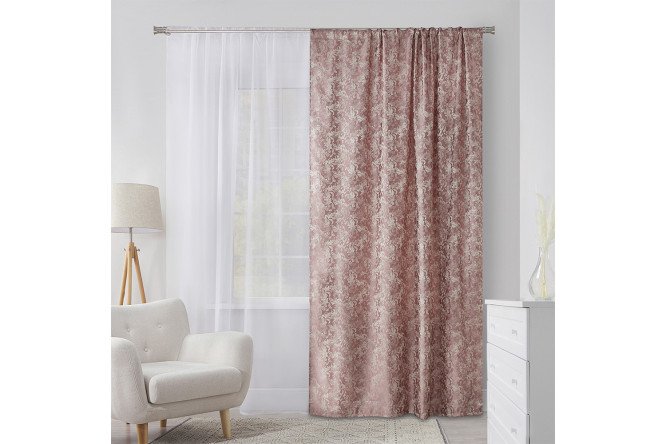 Изображение товара Штора на ленте ESTUDI BLANCO Tara 180х280 см, 1 шт., цвет пудровый, белый