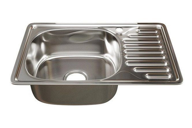 Изображение товара Врезная кухонная мойка с крылом MIXLINE 536115 66х42х18 см левый выпуск